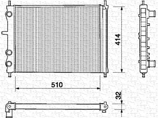 MAGNETI MARELLI radiatorius, variklio aušinimas 350213149000